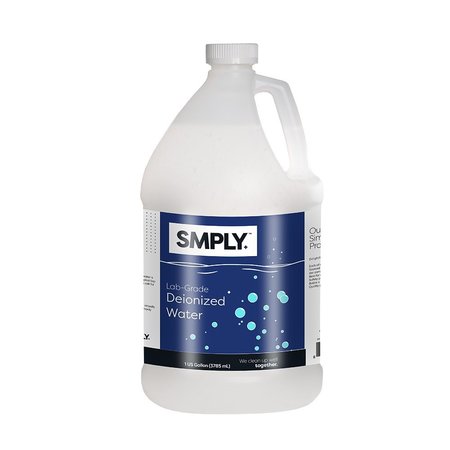 SMPLY SMPLY. Deionized Water - Demineralized and Lab Grade - 1 Gallon WATER-DI-128OZ-D1